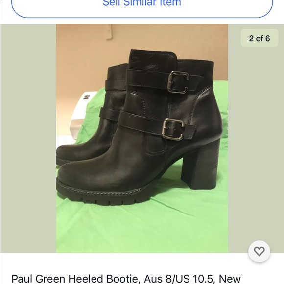 Paul Green heeled leather boot, new, AUS 8/US 10.5 - Picture 4 of 6